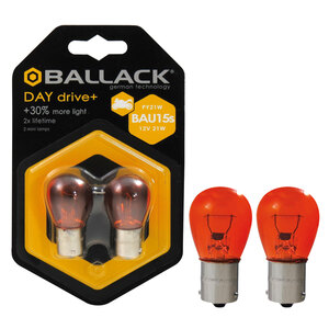 BALLACK - Lampadina moto BAU15Sa filamento Day Drive + BAU15S - BALLACK - Lampadina moto BAU15Sa filamento