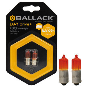 BALLACK - Lampadina moto BAX9S a filamento Day Drive + BAX9S - BALLACK - Lampadina moto BAX9S a filamento