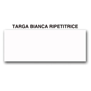 GAT - Accessori ed adattatori per portabici Targa bianca ripetitrice - GAT - Accessori ed adattatori per portabici