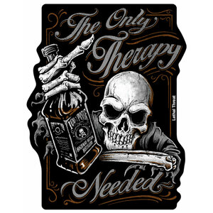 LETHAL THREAT - Adesivi Rude & Crude: The Only Therapy Skull - LETHAL THREAT - Adesivi