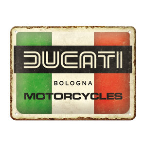 NOSTALGIC ART - Cartello in latta Ducati Italy Giorgetto Giugiaro  - NOSTALGIC ART - Cartello in latta