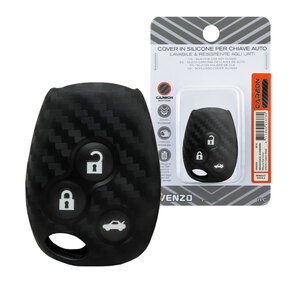 VENZO - Cover chiave Carbon Edition - VENZO Dacia Logan, Sandero, Renault Clio - Cover chiave