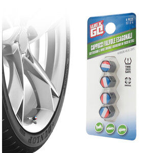 WEKGO - Cappucci valvola France Flag - WEKGO - Cappucci valvola